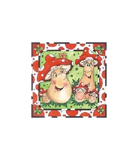 SERVIETTE CHAMPIGNONS RIGOLOS