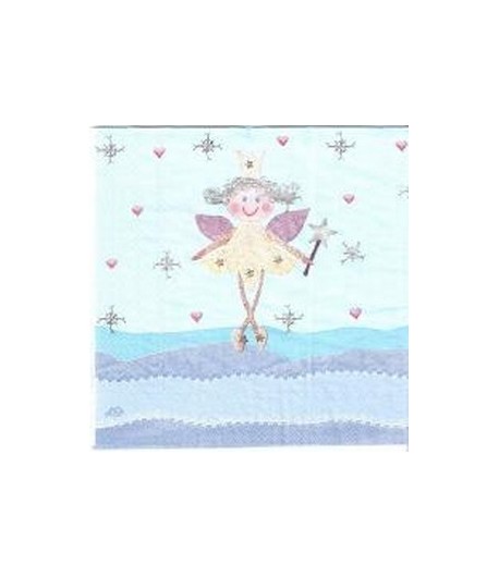 SERVIETTE PETITE FEE FOND BLEU