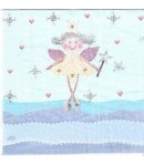 SERVIETTE PETITE FEE FOND BLEU