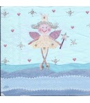 SERVIETTE PETITE FEE FOND BLEU