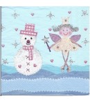 SERVIETTE PETITE FEE FOND BLEU