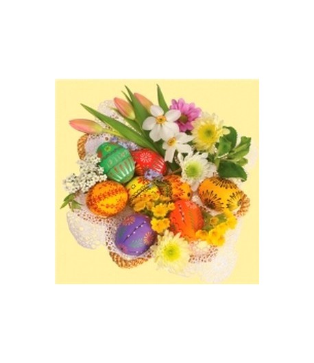 SERVIETTE BOUQUET DE PAQUES