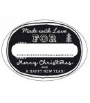 TAMPON BOIS - NOEL MADE WITH LOVE OVAL