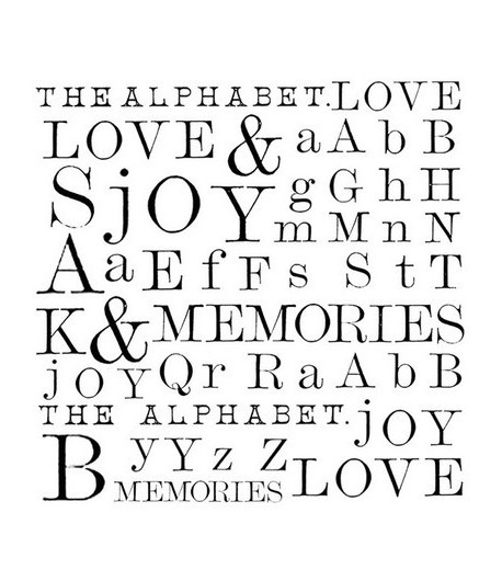 TAMPON CAOUTCHOUC HD - ALPHABET