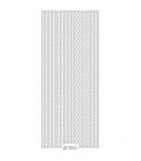 STICKERS LIGNES PAILLETES TRANSPARENT ARGENT
