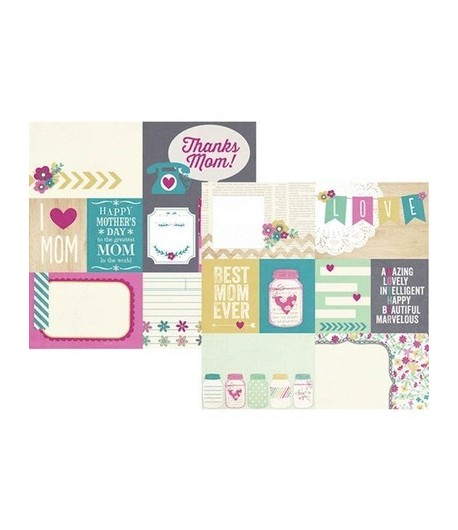 PAPIER ELEMENTS 30.5 X 30.5 CM - SIMPLE STORIES HEY MOM