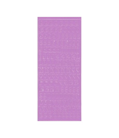 STICKERS LETTRES ROSES