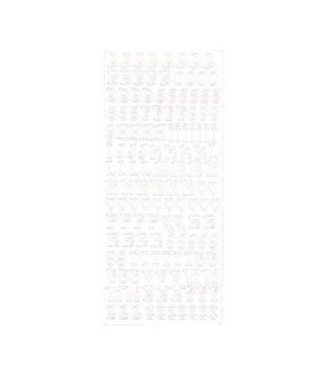 STICKERS LETTRES BLANC