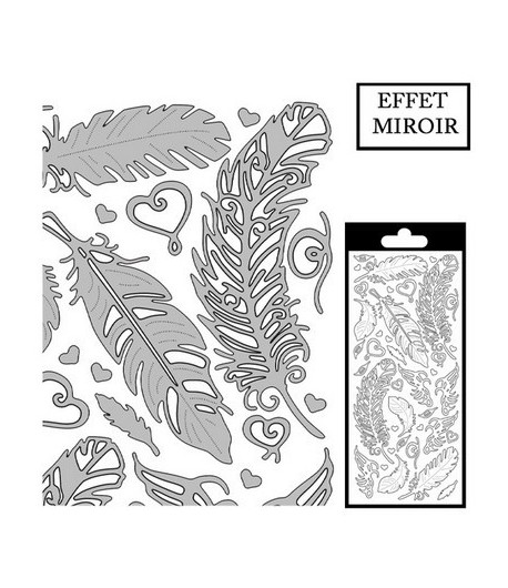 STICKERS PLUMES ARGENT