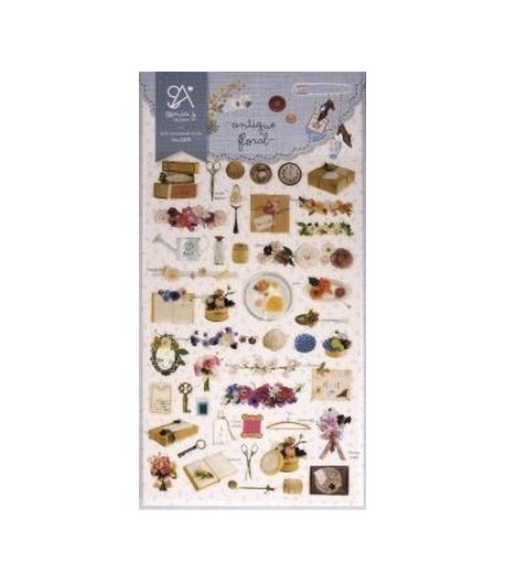 STICKERS ANTIQUE FLORAL