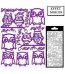 STICKERS HIBOUX VIOLET