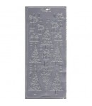 STICKERS SAPINS ARABESQUE ARGENT