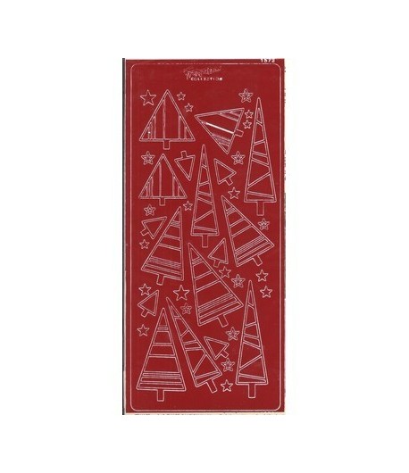 STICKERS SAPINS ROUGE