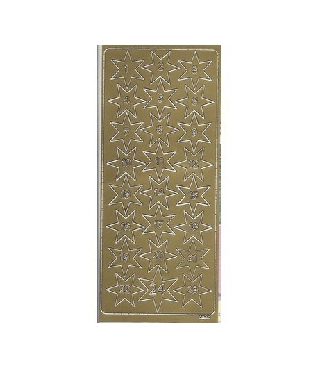 STICKERS ETOILES AVENT OR