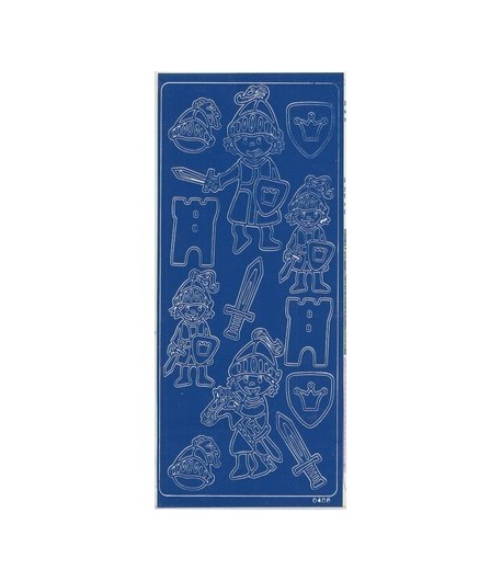 STICKERS CHEVALIERS BLEU 501096