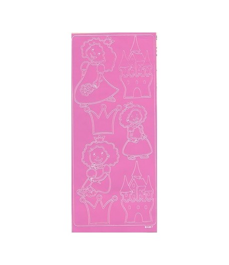 STICKERS PRINCESSE ROSE 501097