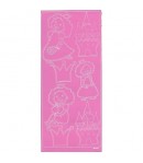STICKERS PRINCESSE ROSE 501097