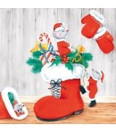 SERVIETTE SOURIS ET BOTTES DE NOEL