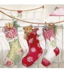 SERVIETTE CHAUSSETTES DE NOEL