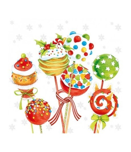 SERVIETTE CAKE POPS DE NOEL