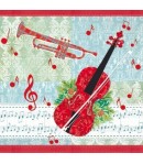 SERVIETTE MUSIQUE DE NOEL