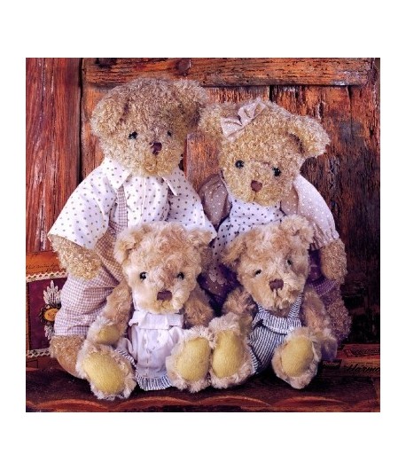 SERVIETTE FAMILLE TEDDY BEAR