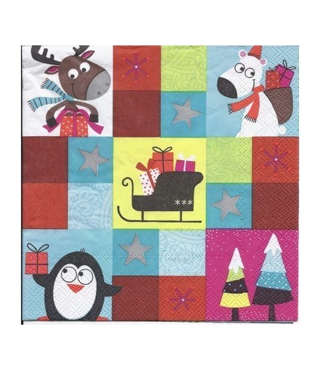 SERVIETTE ANIMAUX RIGOLOS