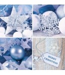 SERVIETTE HIVER BLEU