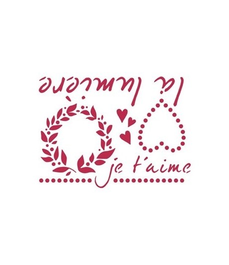 POCHOIR JE T'AIME 20 X 15 CM