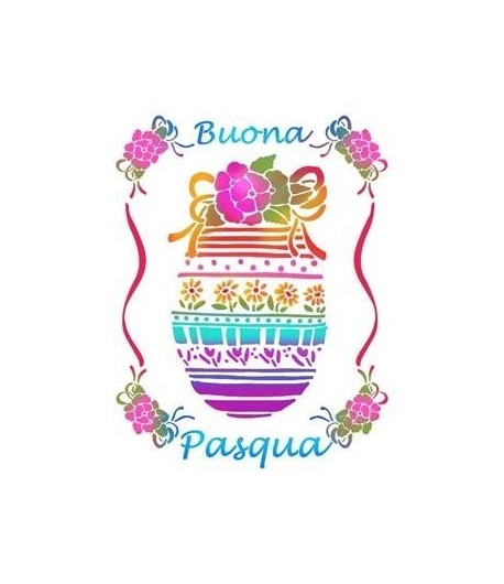 POCHOIR PAQUES 21 X 29.7 CM