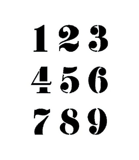 POCHOIR CHIFFRES 21 x 29.7 CM KSG291