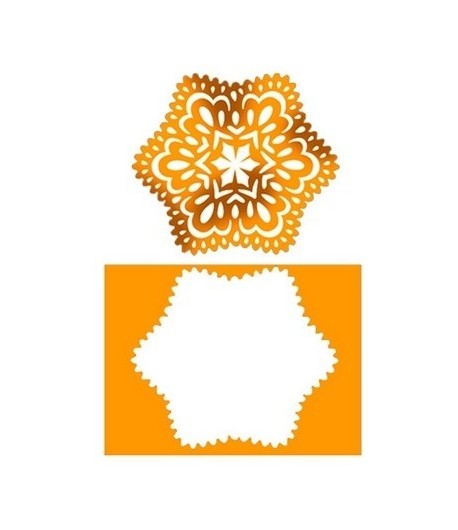 POCHOIR DOUBLE FLOCON 10 X 10 CM