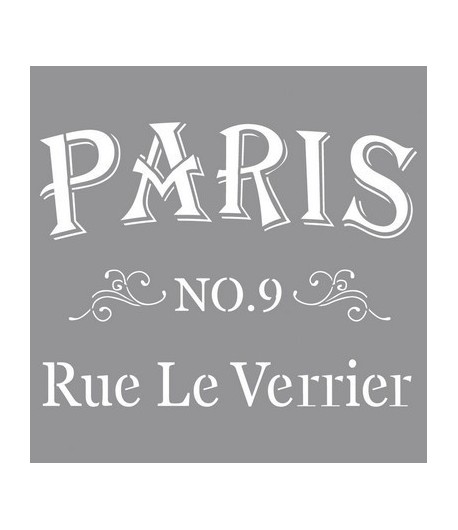 POCHOIR RUE LE VERRIER 30.5X30.5CM