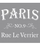 POCHOIR RUE LE VERRIER 30.5X30.5CM