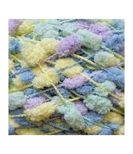 LAINE POMPON PRINT BLEU MULTI 026