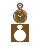 POCHOIR DOUBLE HORLOGE 10 X 10 CM