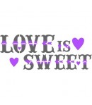 POCHOIR LOVE IS SWEET 38 X 15 CM