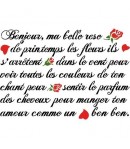 POCHOIR ECRITURE PRINTEMPS 30 X 44 CM