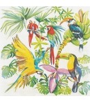 SERVIETTE OISEAUX DE PARADIS