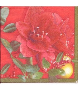 SERVIETTE POINSETTIA ET HOUX