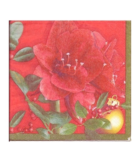 SERVIETTE POINSETTIA ET HOUX
