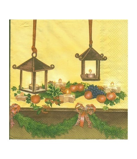 SERVIETTE LUMIERES DE NOEL