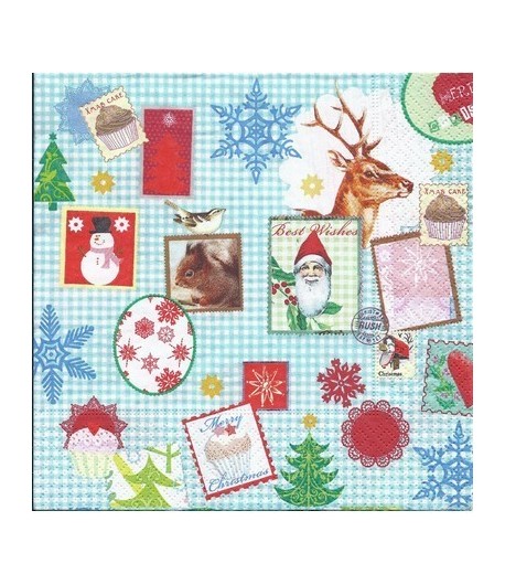 SERVIETTE IMAGES NOEL 2