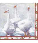 SERVIETTE LES OIES DE NOEL