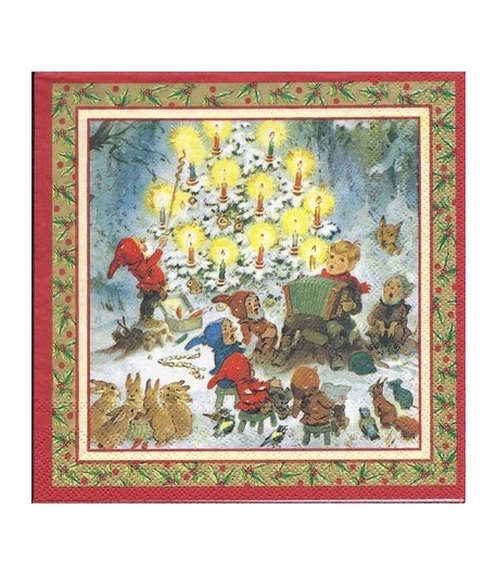 SERVIETTE LES CHANTS DE NOEL