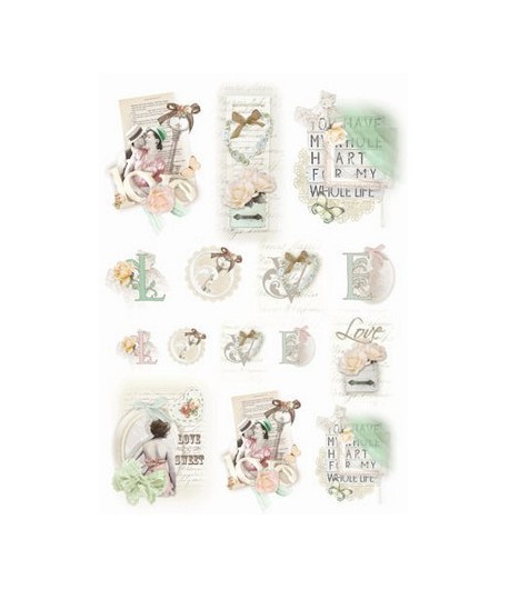 PAPIER DE RIZ LOVE 35X50