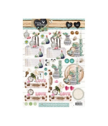 FEUILLE 3D HOME DECO VASE ET VALISE