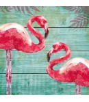 SERVIETTE FLAMANDS ROSES