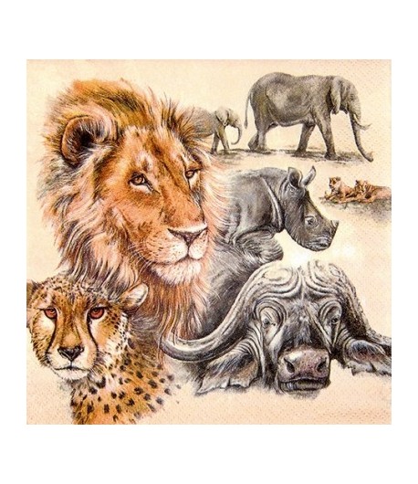 SERVIETTE BIG FIVE 2