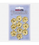 FLEURS JAUNE PALE X 10